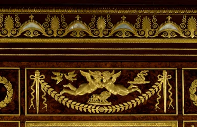Furniture: details of the wardrobe greenhouse jewels of the Empress Josephine de Beauharnais