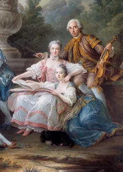 The family of Louis Francois du Bouchet, Marquis de Sourches and Grand Prevot de France (detail)