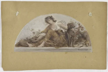 Sketch for the Town Hall Dining Room in Paris: The Hunt or Autumn