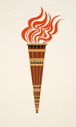 Flaming Torch from Prometheus Bound by Aeschylus, pub. 1941