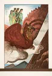 Illustration from Prometheus Bound by Aeschylus, pub. 1941