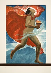 Prometheus Running with Fire, from Prometheus Bound by Aeschylus, pub. 1941