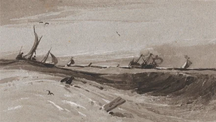 A Stormy Sea, Evening