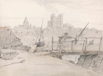 Southeast View of Rochester Castle and the Cathedral