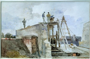 House Construction Site Seen from the Granet Window at the Institute