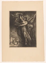 Title Page with Angel and Printing Press
