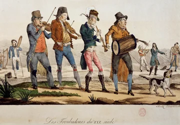 Troubadours by Francois Nicolas Martinet, Print, France