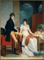 Count Moritz Christian Fries and Countess Maria Theresia Fries with Their Child Moritz, Born 1804