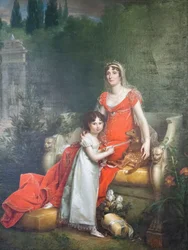 Elisa Bonaparte Baciocchi with Her Daughter Napoleona Elisa