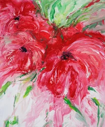 Red Abstract Flowers