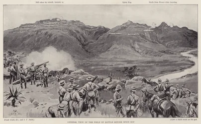 General view of the field of battle before Spion Kop