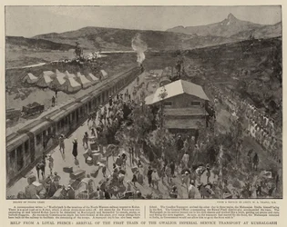 Help from a Loyal Prince, Arrival of the First Train of the Gwalior Imperial Service Transport at Kushalgarh