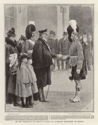 The King Distributing War Medals to Argyll and Sutherland Highlanders at Balmoral
