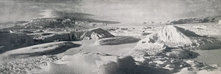 The Lower Koettlitz Glacier, Showing The Effect of Thaw-Waters
