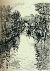 Barges on the Seine, 1915