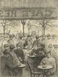 Selling American Flags on the Boulevard on Easter Sunday, 1917