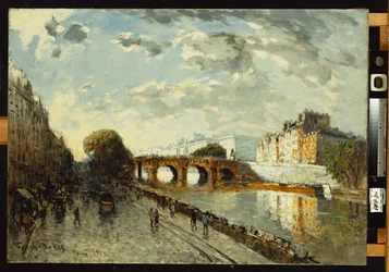 The Seine in Paris, Quai des Augustins, 1922