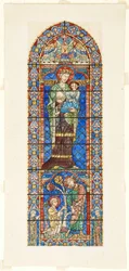 Study of Stained Glass, North Clerestory of Nave, Chartres Cathedral, France