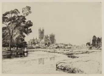 Canterbury from the Meadows, 1930