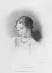 Portrait of Augusta Ada Byron (engraved by W. H. Mote)