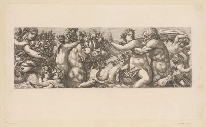 Bacchus with Satyrs and Nereids in the Water (Mythological Figures by the Water)