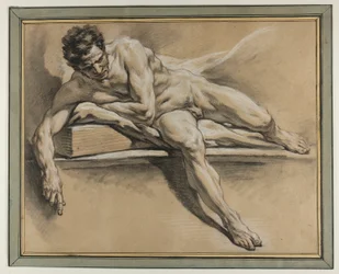 Academic Study of a Reclining Male Nude