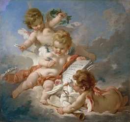Cupids. Allegory of Poetry, 1760s