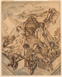 Project for a Corner Motif of a Painted Ceiling, 1740