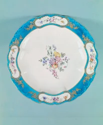Plate decorated with a floral pattern, Sevres
