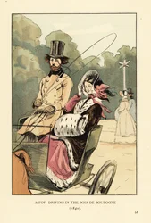 A fop driving in the Bois de Boulogne