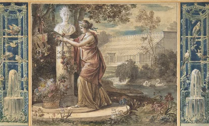 An Allegory of Empress Josephine as Patroness of the Gardens at Malmaison, ca. 1805-6
