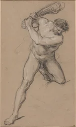 Hercules Raising his Club: Study for “Hercules and Cacus”