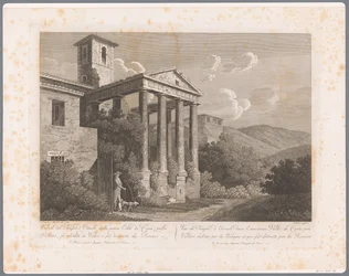 View of the Temple of Hercules in Cori near Velletri