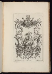 Cartouche with Armorial Trophy, Book of Ornaments