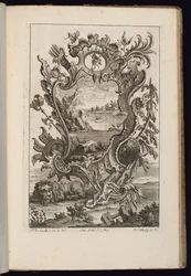 Cartouche with Carquois and Lion, Book of Irregular Cartouches