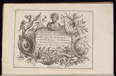 Cartouche with Portrait Bust, Book of Irregular Cartouches