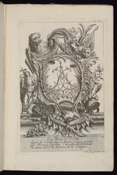 Cartouche with Two Lions and a Cipher, Book of Cartouches for Different Uses