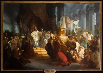 Parish church (Parochiekerk Onze-Lieve-Vrouw). Interior. Painting. F Verhas.