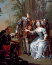 Galant scene, by Franx Christoph Janneck