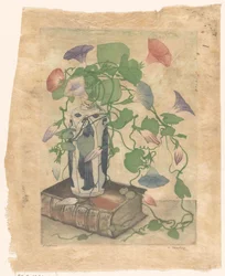 Bindweed in an Earthenware Vase