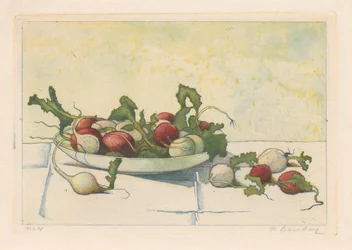 White and Red Radishes in a Dish