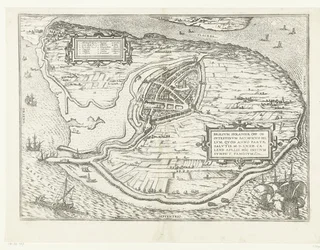 Map of the Island of Voorne and Plan of Brielle, 1572