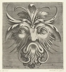 Mask with a Beard with Curls, Ingenious Portrayal of Various Types of Masks (series title)