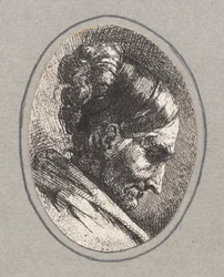 Head of an Old Woman, Profile Facing Right