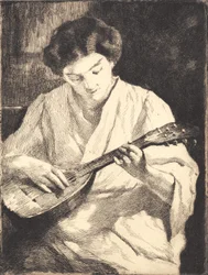 Lady Playing the Mandolin