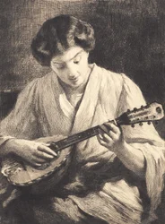 Lady Playing Mandolin