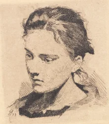 Sample Plate: Young Girl, Half Profile