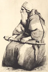 Study Figure: Old Bearded Man in Oriental Garb