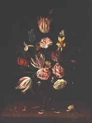 Tulips, Roses, an Iris and a Daffodil
