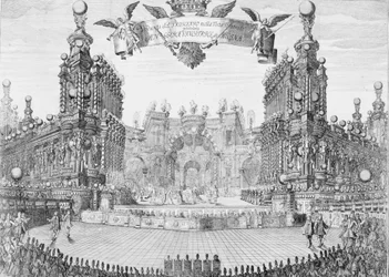 Proscenium for Angelica, Vincitrice di Alcina, 1716